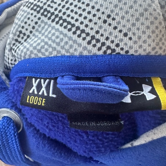 Under Armour Blue Hoodie with Gray Logo - Picture 8 of 8